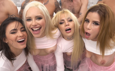 Hardcore Orgy 8on4 LucyMendez VivianLola KiraSex AshleyRose DP DVP DAP TAP TVP Interracial